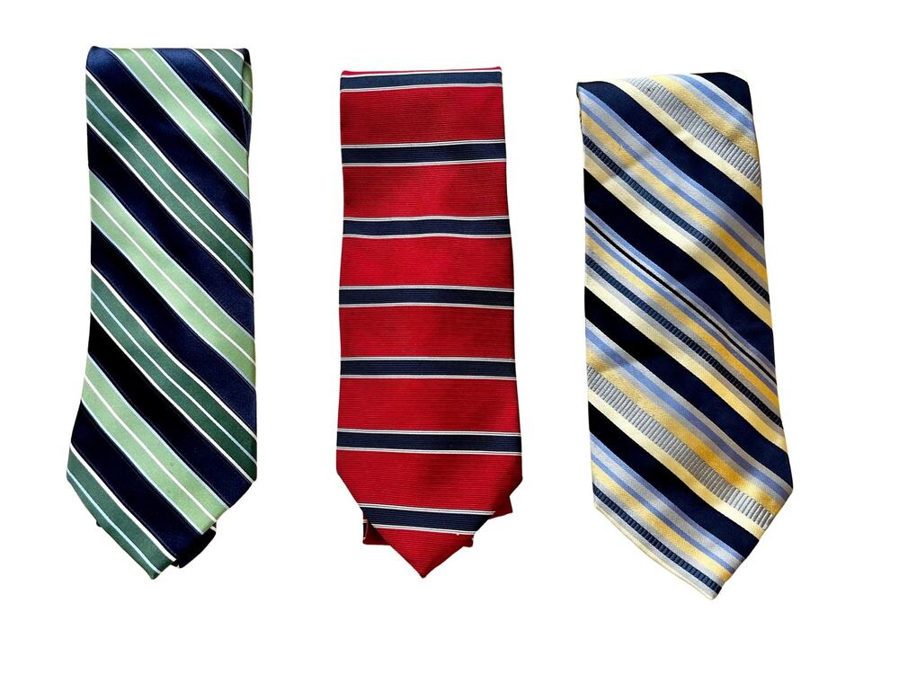Vintage Stafford Silk Neckties Set of 3 Striped